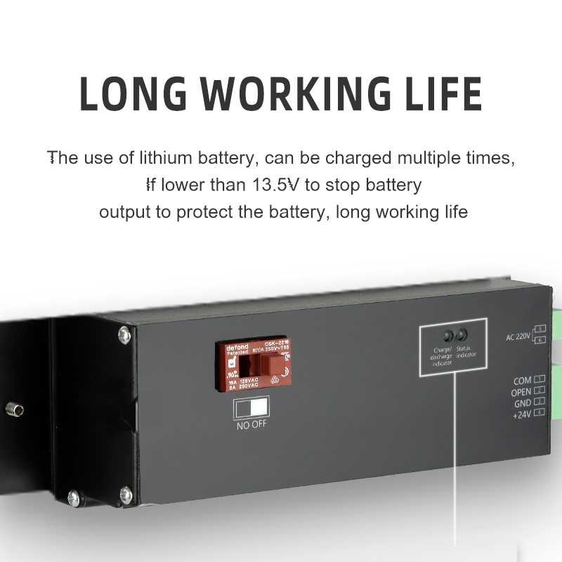 High-Performance Lithium Battery with Smart Monitoring for Gates