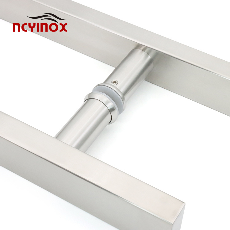High Quality Door Hadrdware Stainless Steel H Shape Round Tube Pull Door Handle Glass Door Handle Glass Pull Handle Composite Door Handle Shopfronts Door Hand
