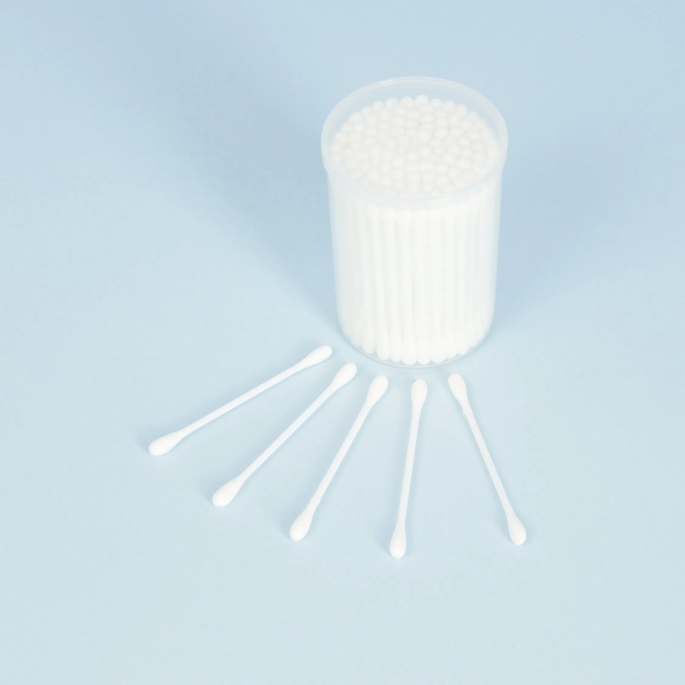 100PCS Round Head Plastic Stick Cotton Buds for Effective Ear Cleaning and Personal Care