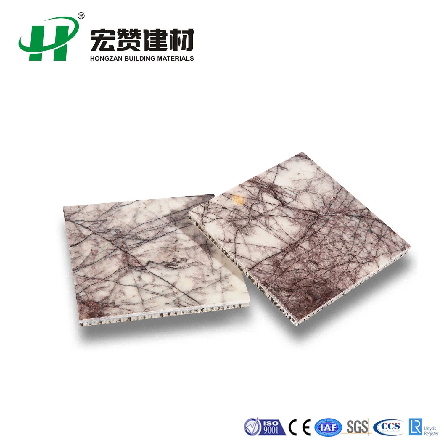 Exterior Cladding Is Made of Lightweight Decorative Stone Honeycomb Panels