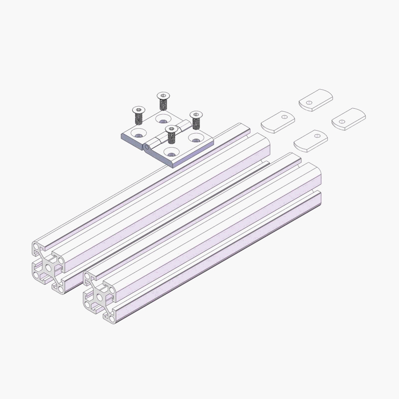 China Manufacturer 40X40 3047 3040b Black Metal Die Casting Zinc Hinge for 30 and 40 Series Aluminium Extrusion Profile in Casting Zinc 20 30 40 45