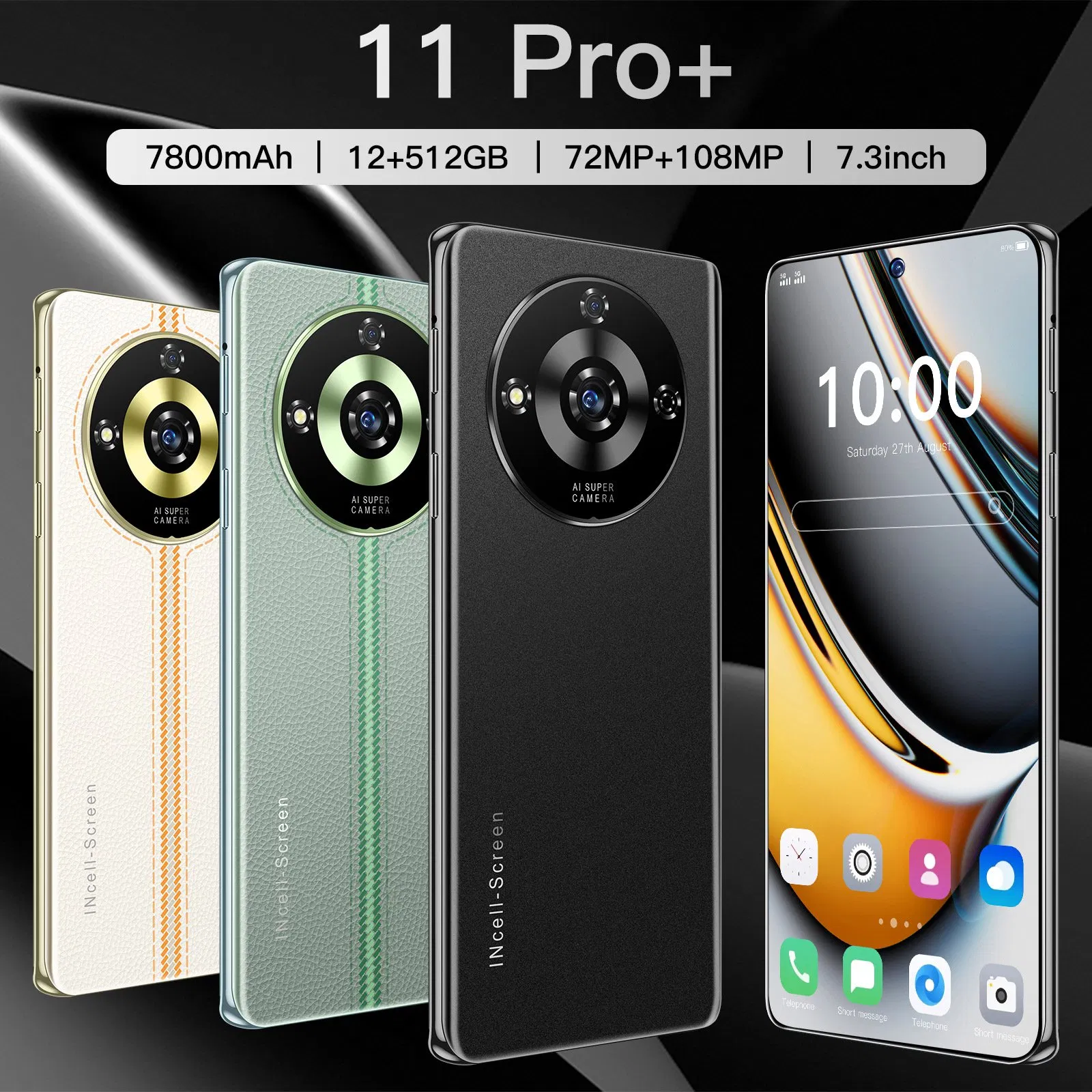New Original 11 PRO+ 5g 256GB/1tb 200MP Camera 5g Smartphone Version with Google Play
