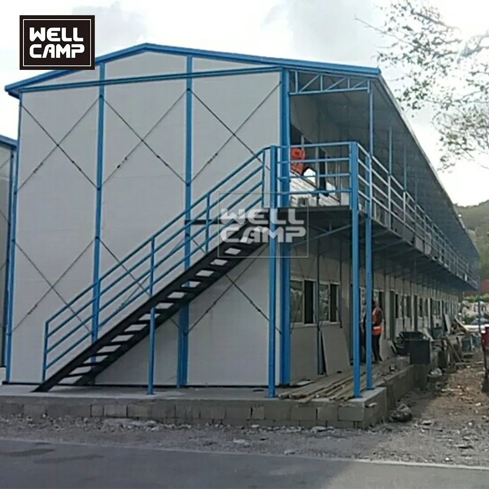 One/Two Floor Prefab Labor Camp Site Temporary Facility K/T House Dormitory Office House Indonesia/Thailand/Malaysia/Philippines/Vietnam/Brunei/Cambodia/Myanmar