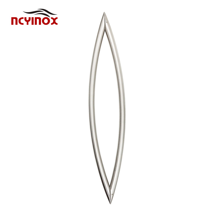 316 Stainless Steel Crescent Style Back-to-Back Curved Pull Handle for Main Door Wooden Door