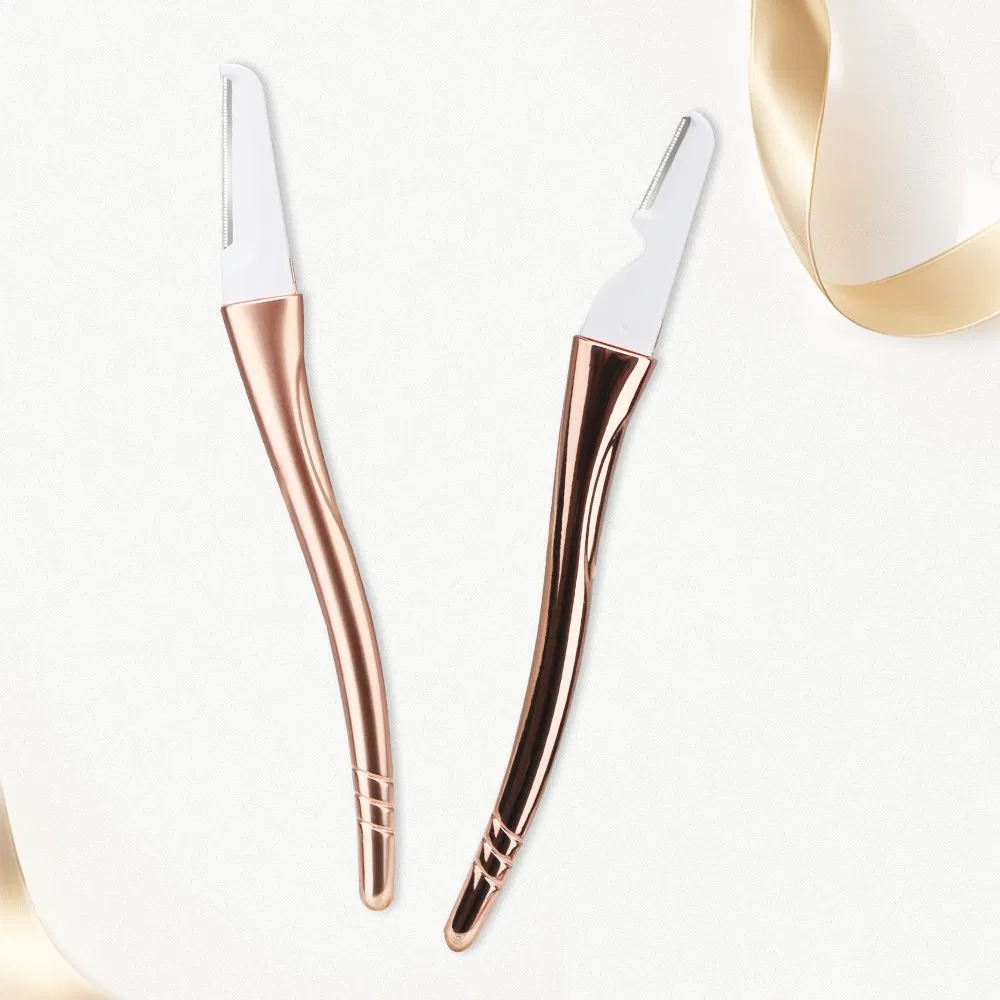 Dermaplaning Eyebrow Razor Metal Handle Stainless Steel Blade Facial Razor