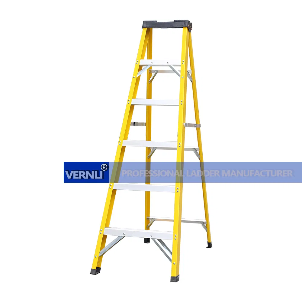 Top Quality Step Components Single-Sided Safety Fiberglass Ladder