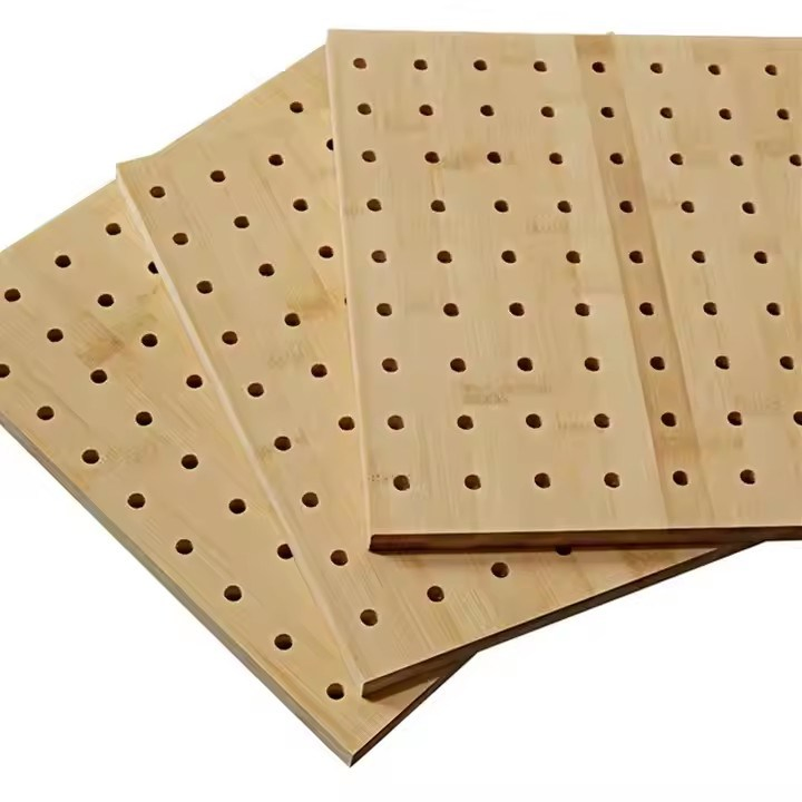 Bamboo and Wood Ceiling or Wall Panel with Acoustic Sound Absorbing Function