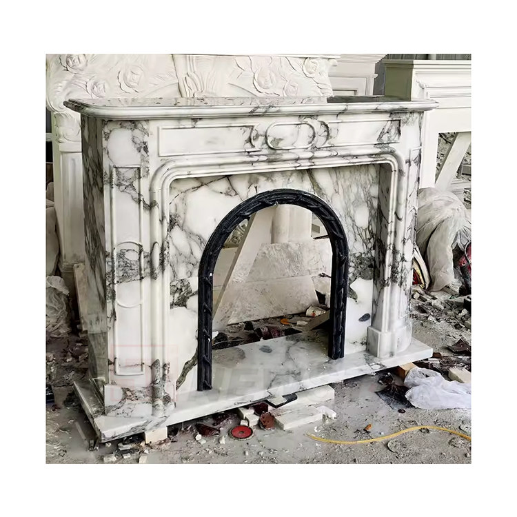 Newstar Custom Modern Classic Design Carving Marble Fireplace Mantel