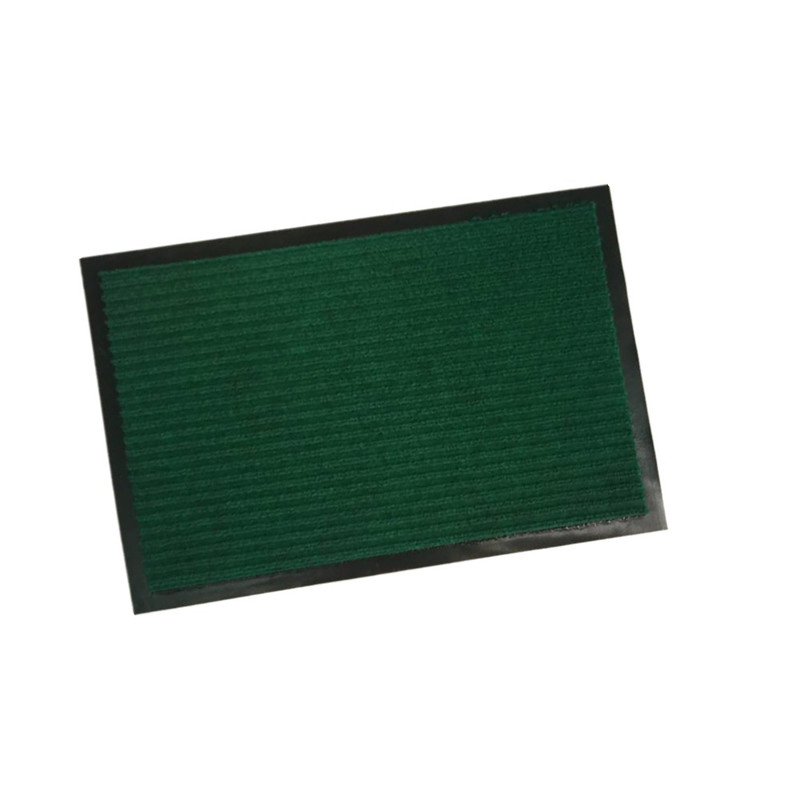Tough Rib Entrance Mats/ Ribbed Grey/Black Non Slip Door Mat Rubber Backed Runner Barrier Mats Rug Kitchen Mat (60 X 80 CM)