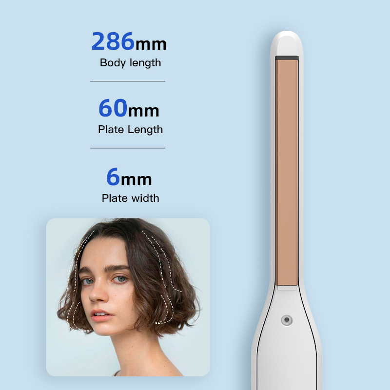 Portable Small Two-Piece Straight Hair and Curling Iron Ceramic Professional LED Display Screen