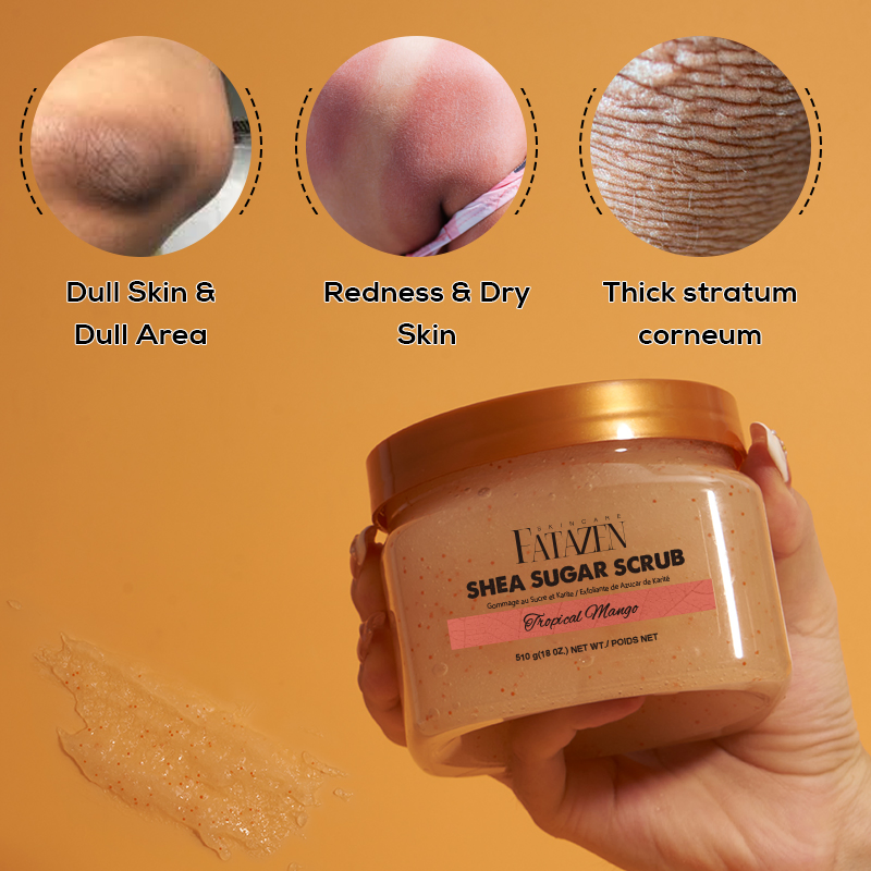 Organic Deep Hydrating Exfoliating Skin Restoring Natural Shine Moisturizing Mango Body Scrub