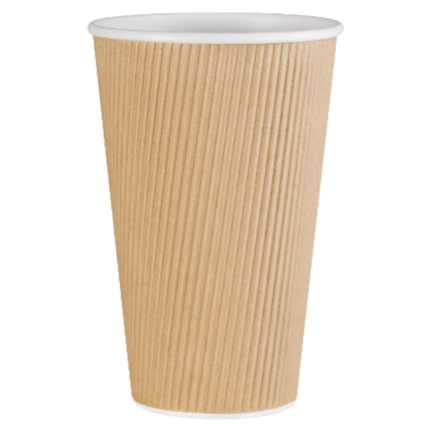 8oz 12oz 16oz Customized Design Drinking Cup Disposable Printed Paper Double Wall Ripple Paper Coffee Cups