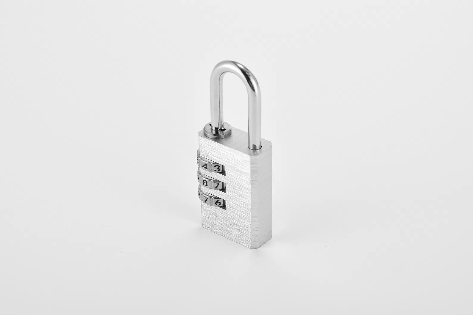 Silver Aluminium Alloy Combination Padlock 3 Digit Code Lock Safety Padlock