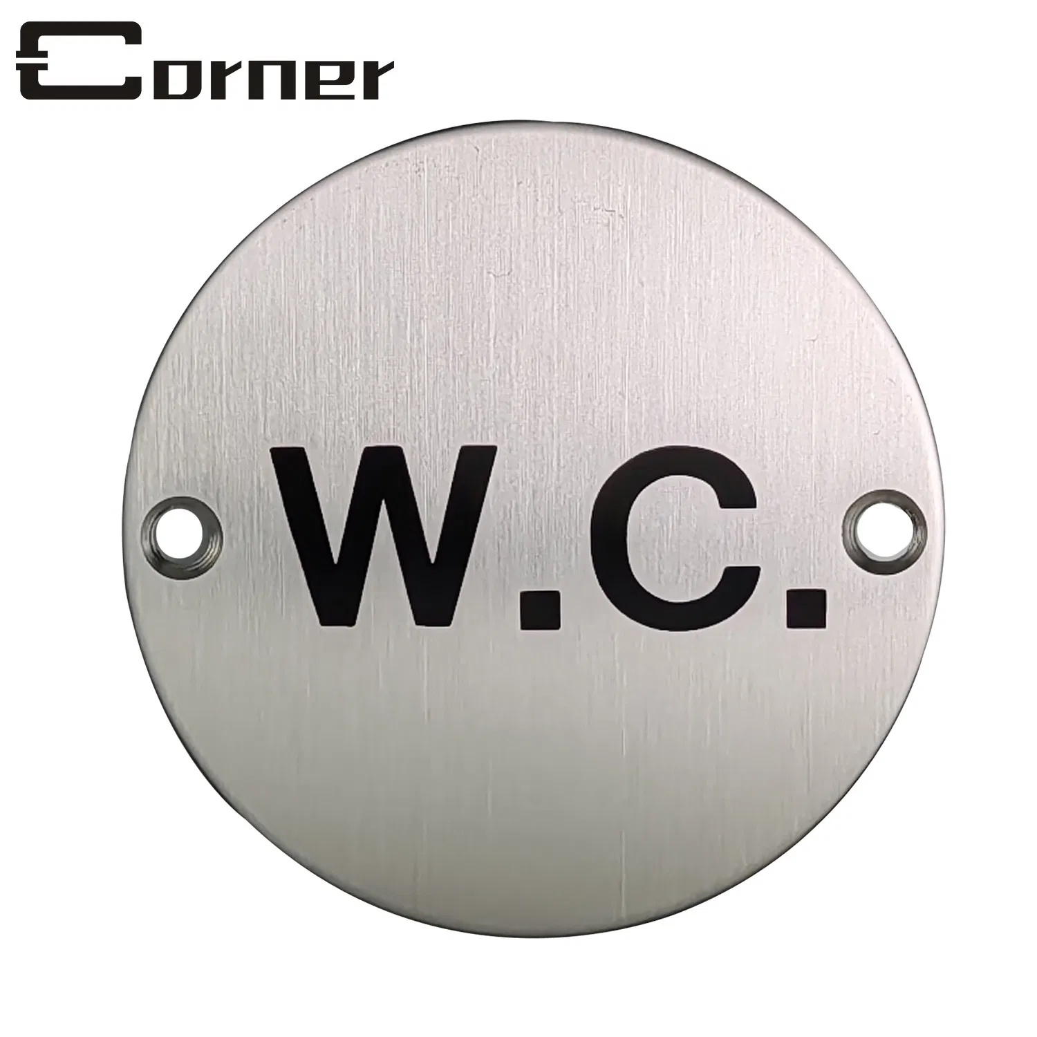 Unisex Etched Door Plate Brushed Stainless Steel 304 Etching Sign with Screws