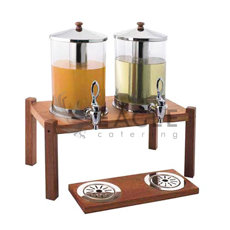 Wooden Base Commercial Beverage Juice Dispenser