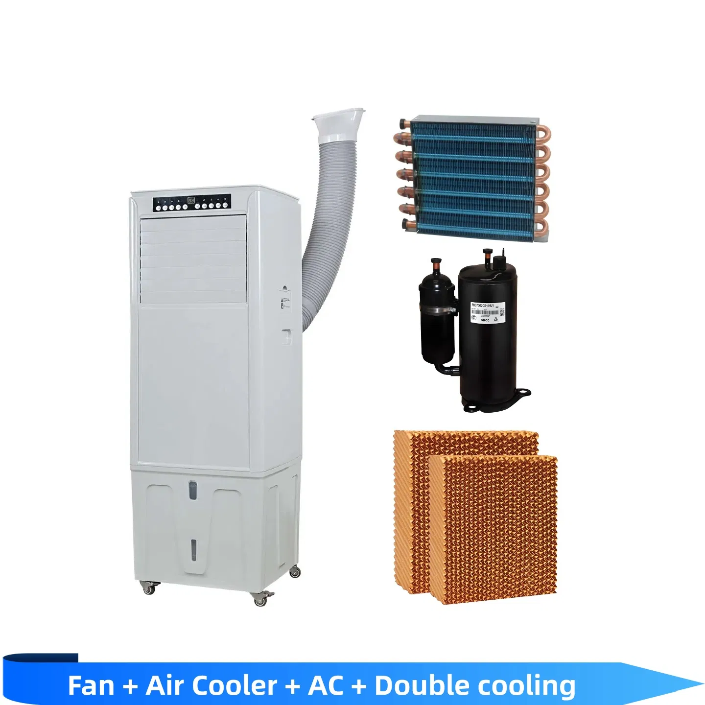 4in1 Climatizadores Evaporative Portable Industrial Air Conditioning with 15000BTU