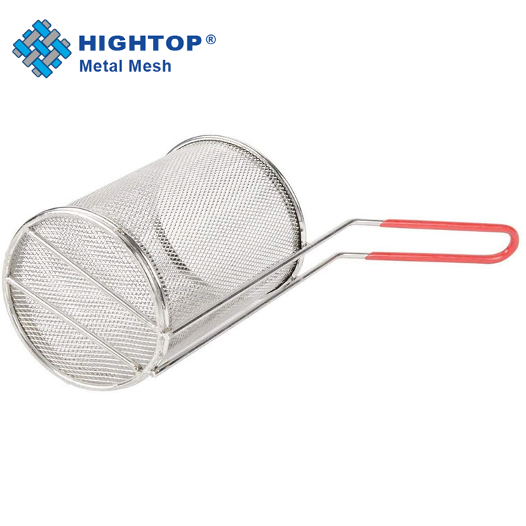 Commercial Collapsible Colander Noodle Set Mesh Pasta Cooker Drain 18/8 Stainless Steel Pasta Strainer Basket with Plastic Handles