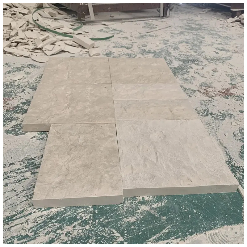 Natural Split White Limestone Interior and Exterior Wall Cladding Tiles