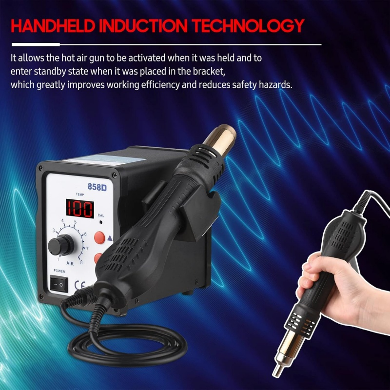 Digital Solder Brushless Mini Hot Air Gun (858D)
