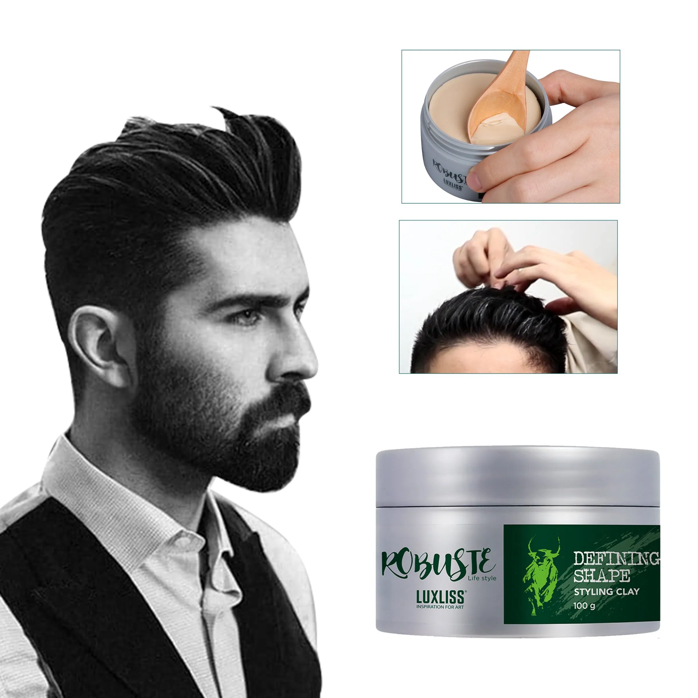 Luxliss Private Label Hair Styling Paste Men Clay Fashion Style Hair Care