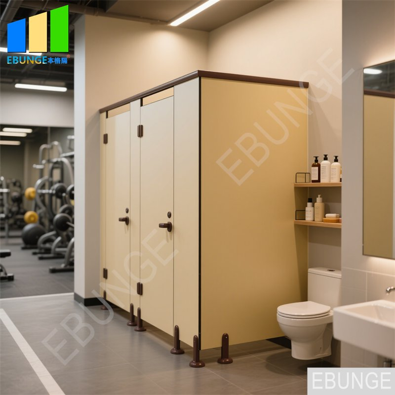 Modern Style Waterproof HPL Laminate Toilet Partition Commercial Restroom Privacy Stall