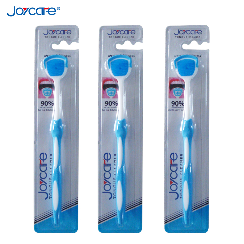 Advanced Curved Tongue Scraper Brush with Gentle Nano Bristles