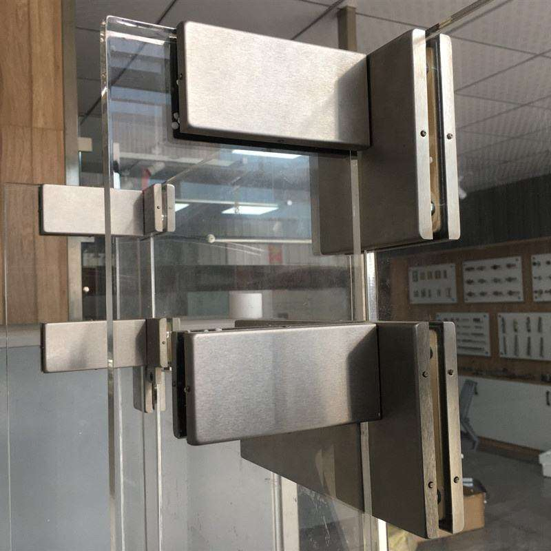 Stainless Steel Sidelite Transom Fin Glass Clamp Swing Glass Door Fitting Patch Fitting