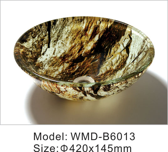 Single Bowl Customized Modern Glass Household Items Beautiful Bathroom Wash Basin