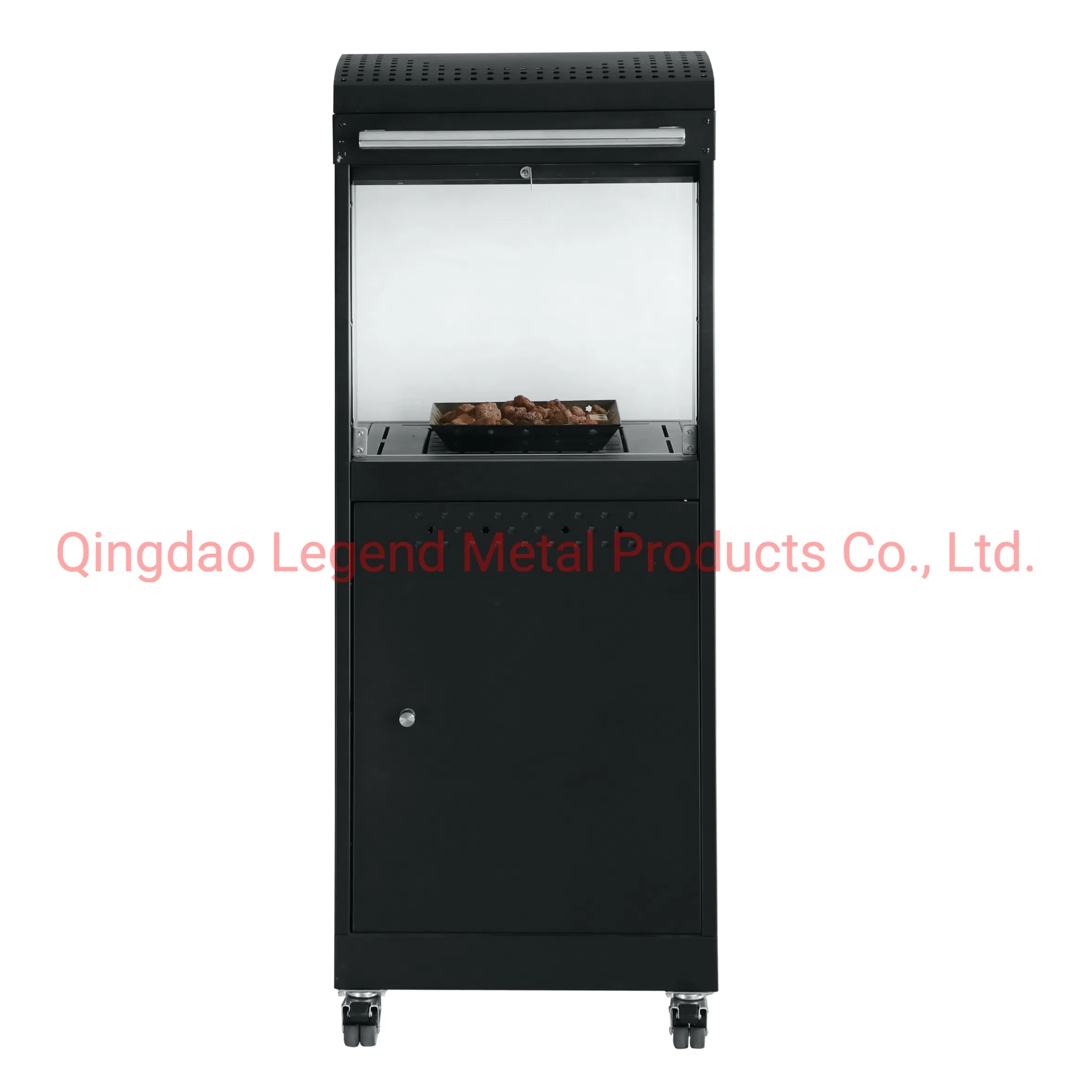 Free Standing Outdoor Use Gas Fireplace with Real Flame