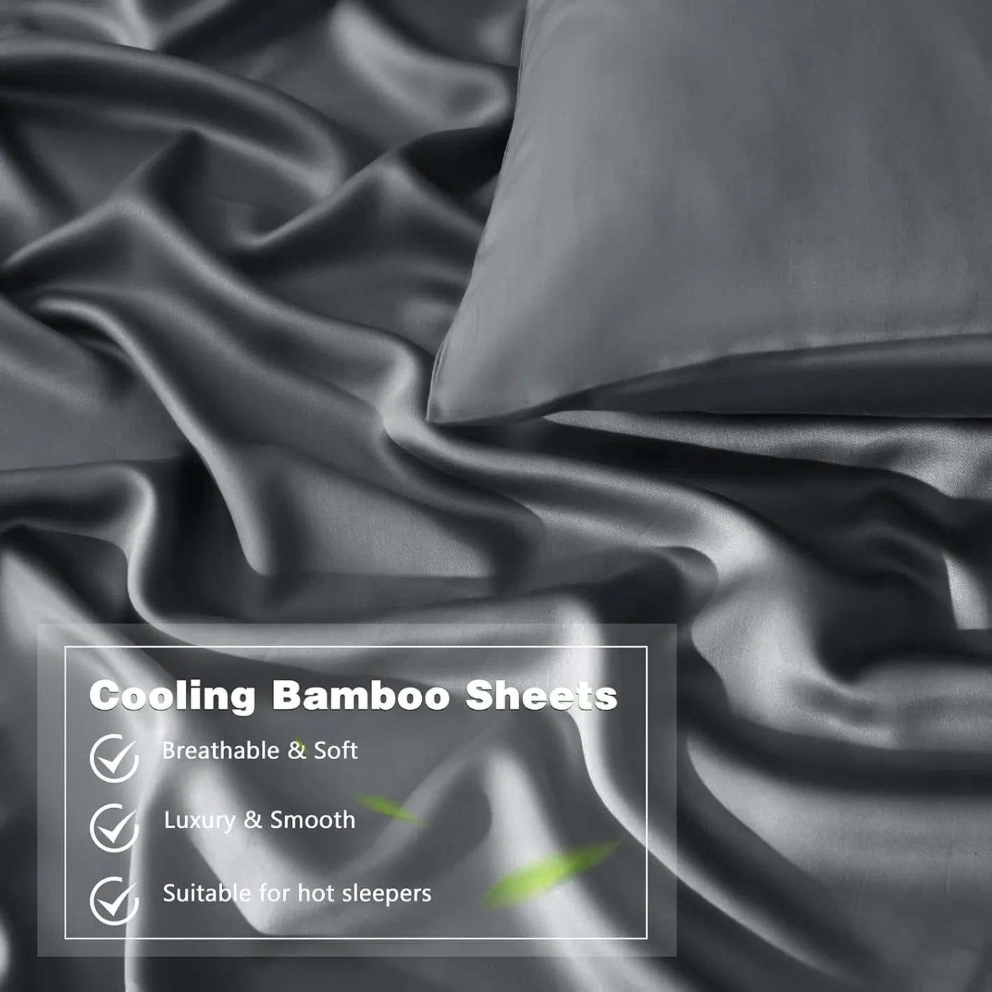 100% Bamboo Fiber Satin Envelope Pillow Case Satin Pillow Cover Silky Smooth Hotel Home Textile Bedding Pillowcase