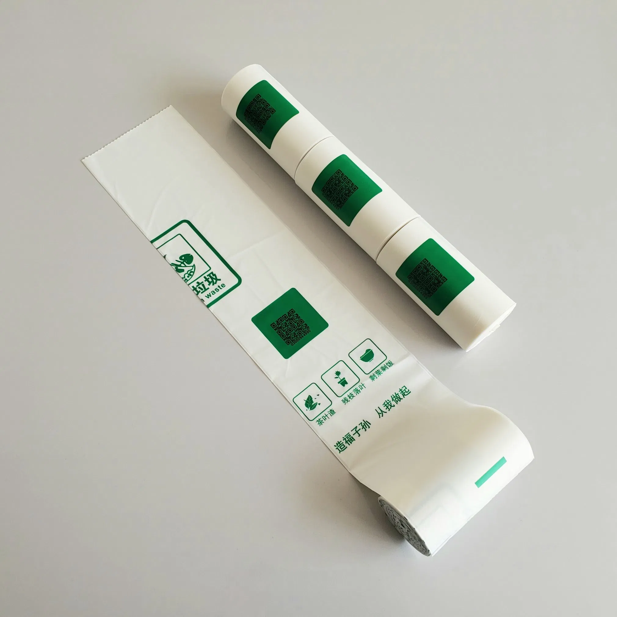 Biodegradable and Compostabe Bioplastic HDPE LDPE Trash Bag PLA Pbat Corn Starch Garbage Bag