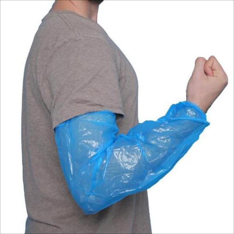 Blue Dustproof and Liquid Proof Disposable Plastic PE LDPE Sleeve Covers Oversleeves