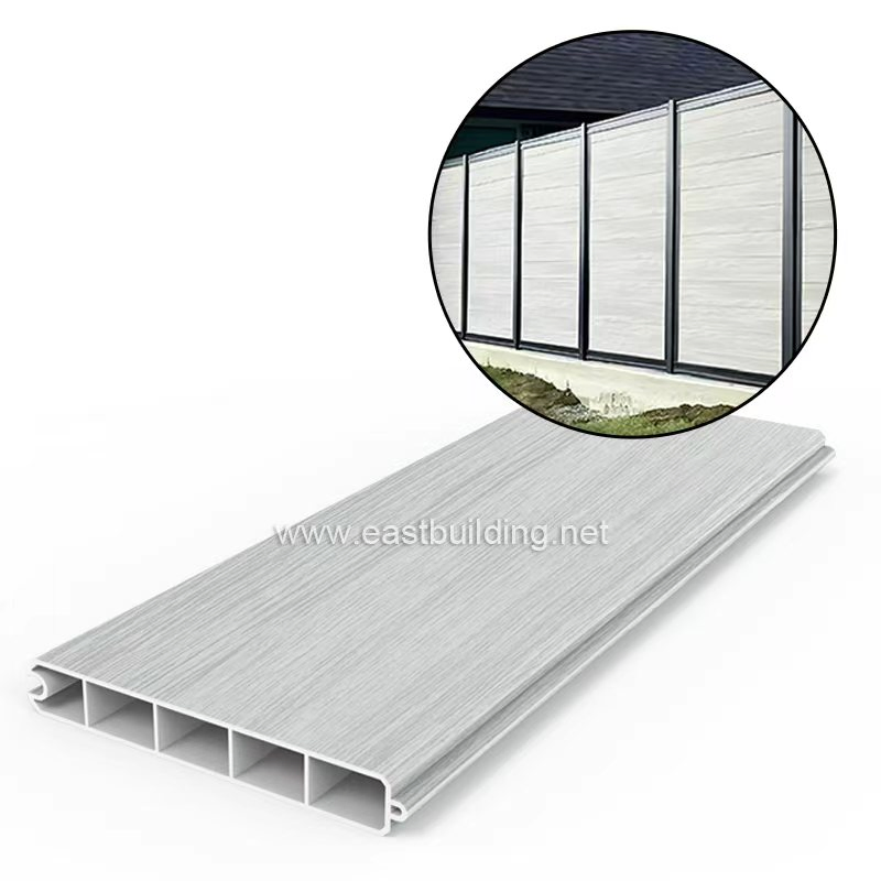30-Year Service Life Light Grey Wood with Wood Grain Outdoor Garden Partition Vinyl Weatherproof PVC Fencing