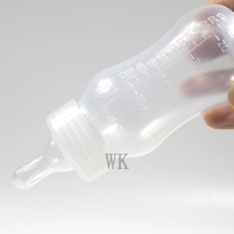 Empty PP Plastic Baby Feeding Packaging Bottle with Nipple Cover