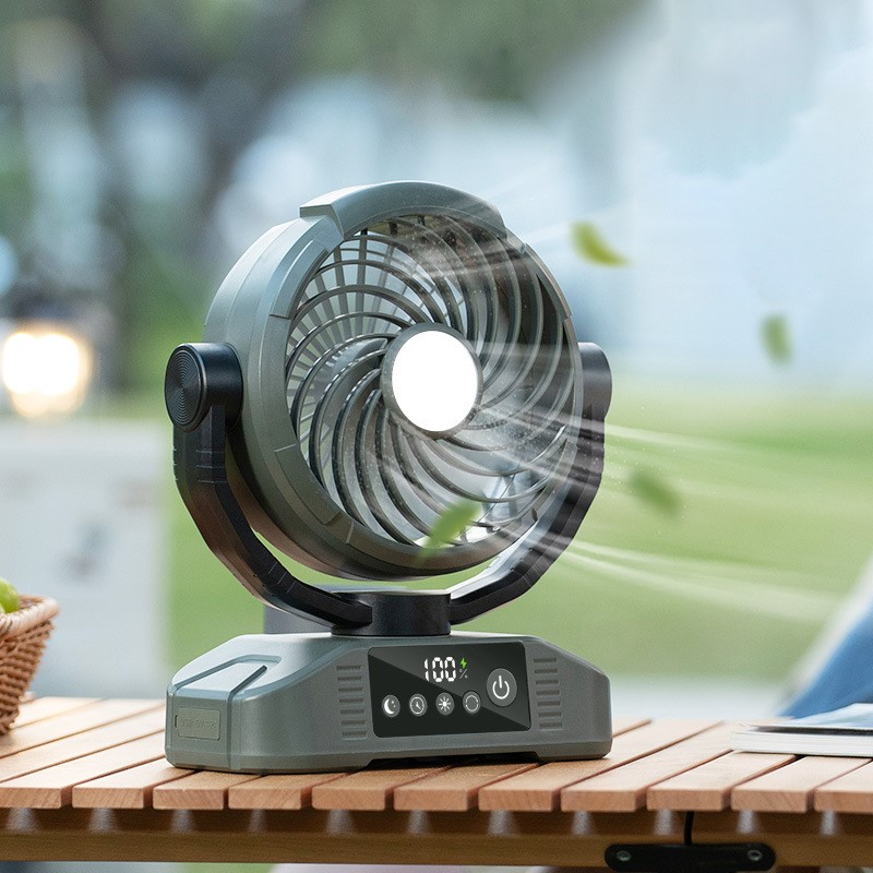 Versatile Desktop Outdoor Fan with USB Charging Capability