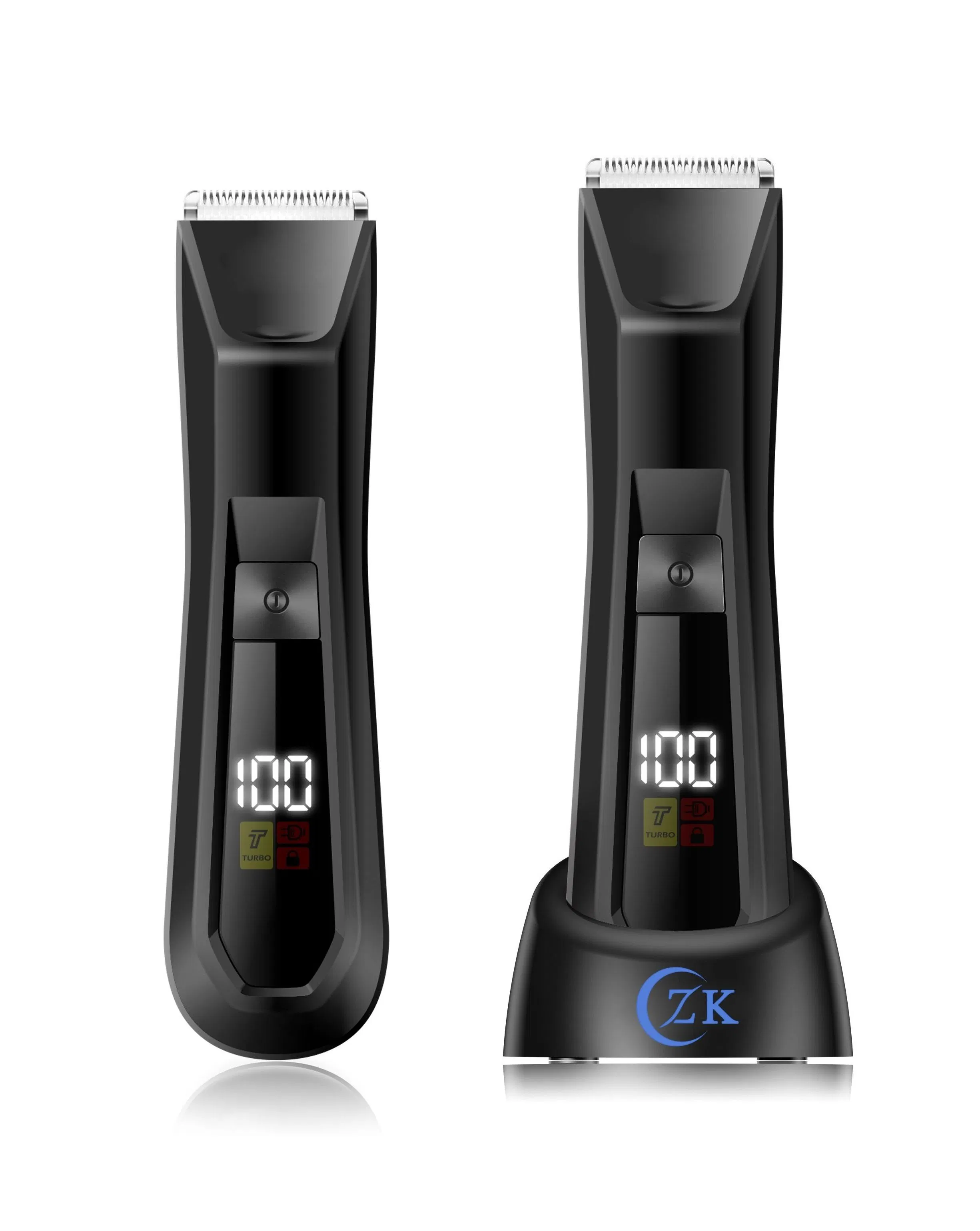 OEM Safe Ceramic Blade LCD Electric Groin Body Hair Trimmer