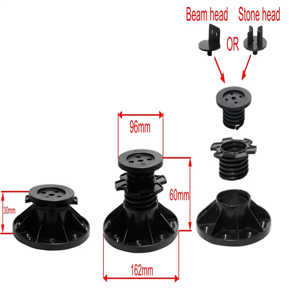 Medoo's Easy Install Adjustable Outdoor Support System Plastic Pedestal