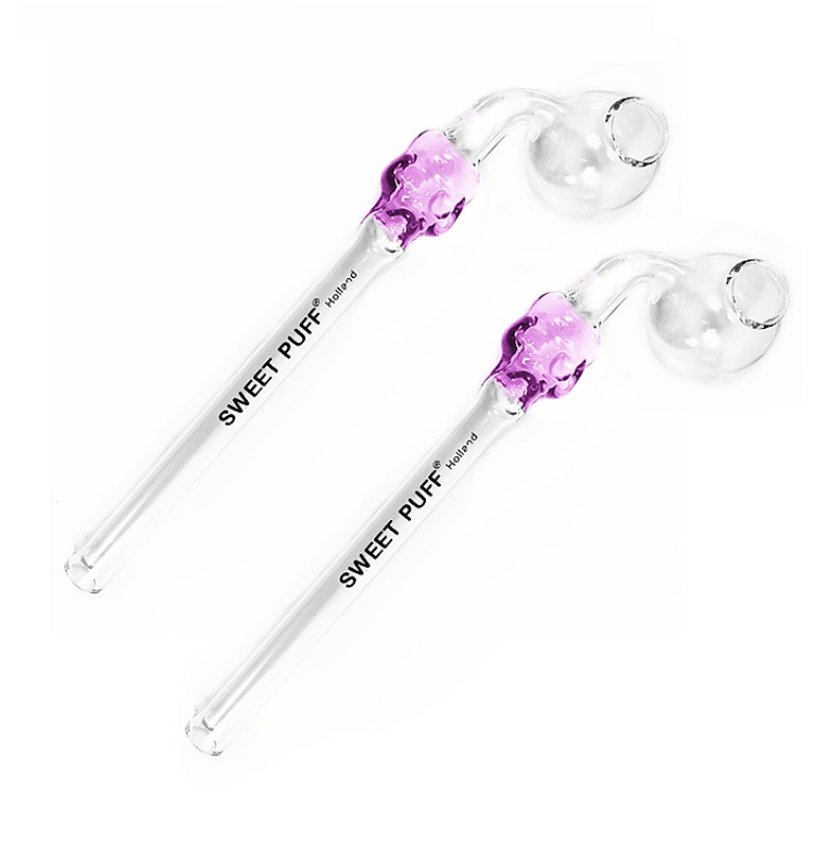 High Borosilicate Glass Pipes Wholesale Smoking Sweet Puff Oil Burner Pipe with Colored Spot