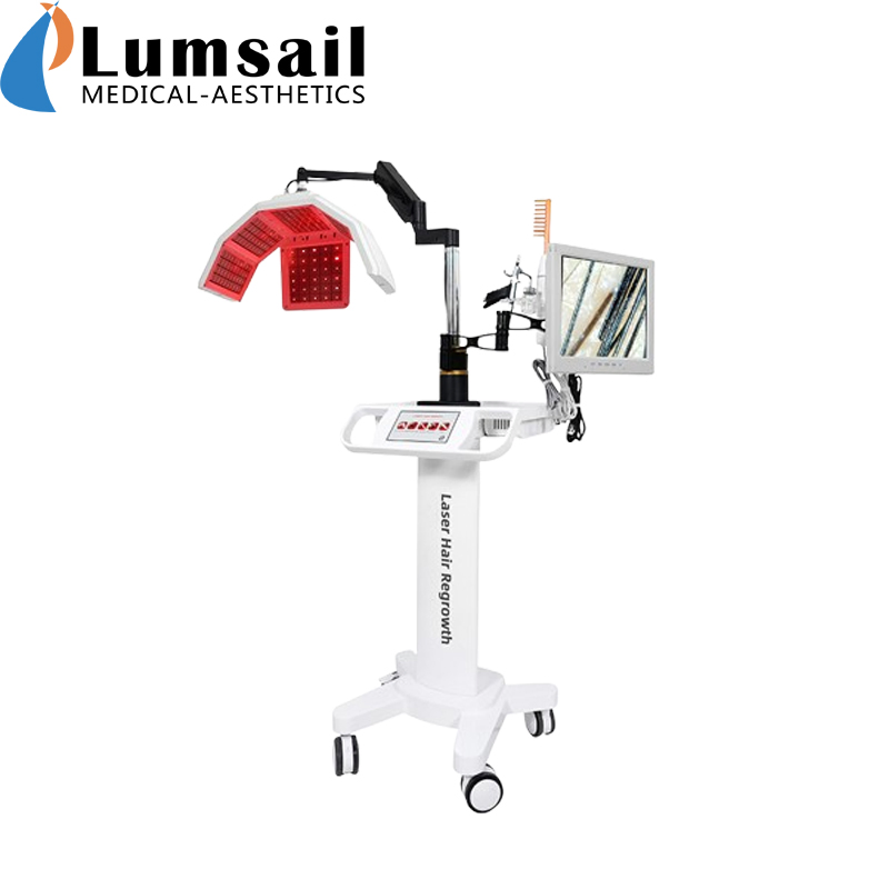 Diode Laser Hair Regrowth Machine with Visual Screen and Massage Comb