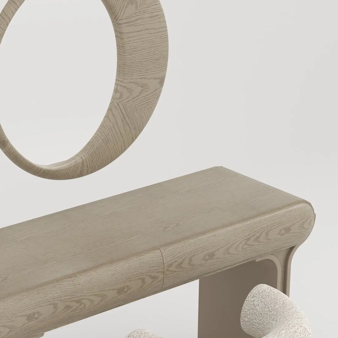 Modern Light Luxury Wall - Mounted Bedroom Vintage Dressing Mirror