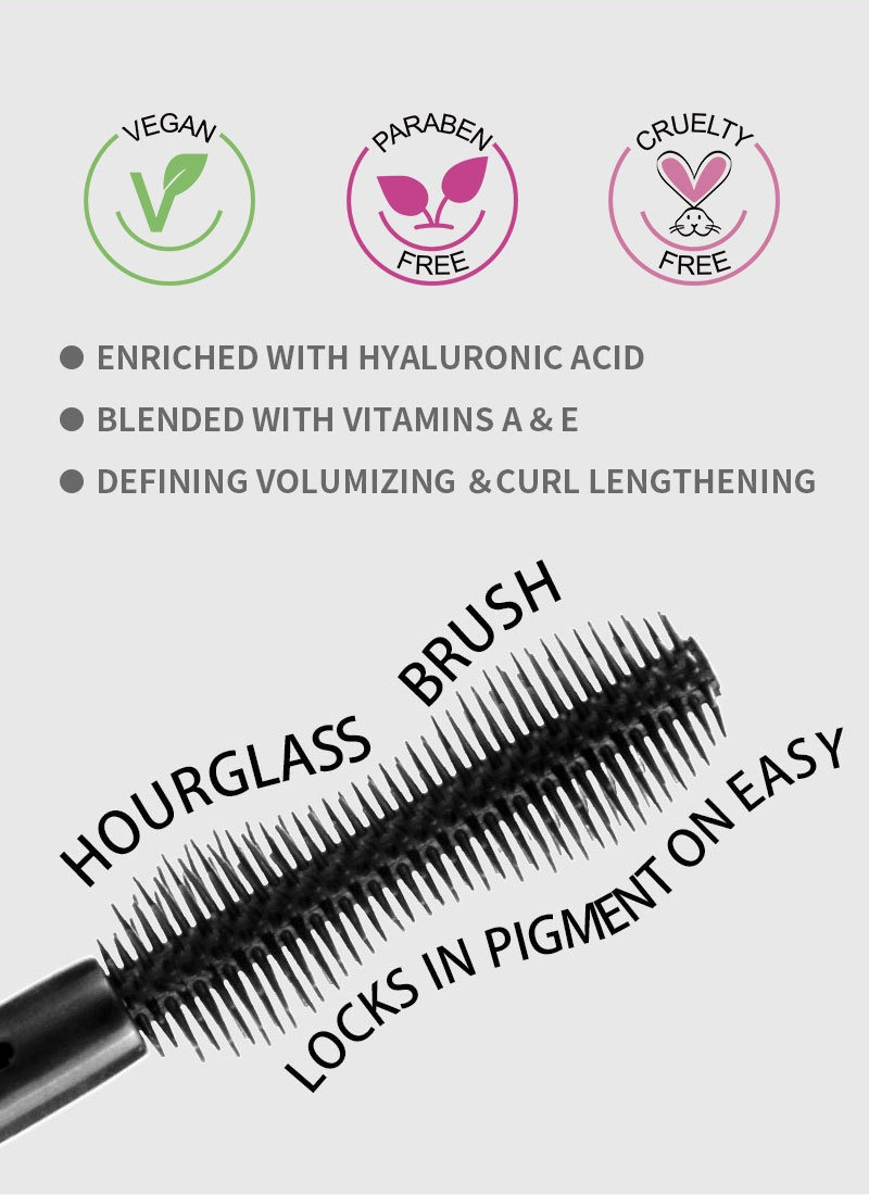 Waterproof Smudge-Proof Long Thick Curling Black Mascara Long-Lasting Thickening Cream Mascara
