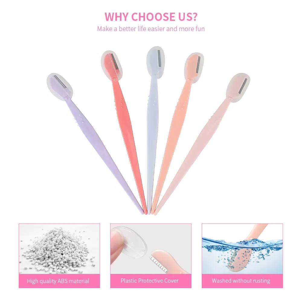 Multipurpose Exfoliating Stainless Steel Eyebrow Body Trimmer Facial Hair Beard Razor Face Shaver Tool