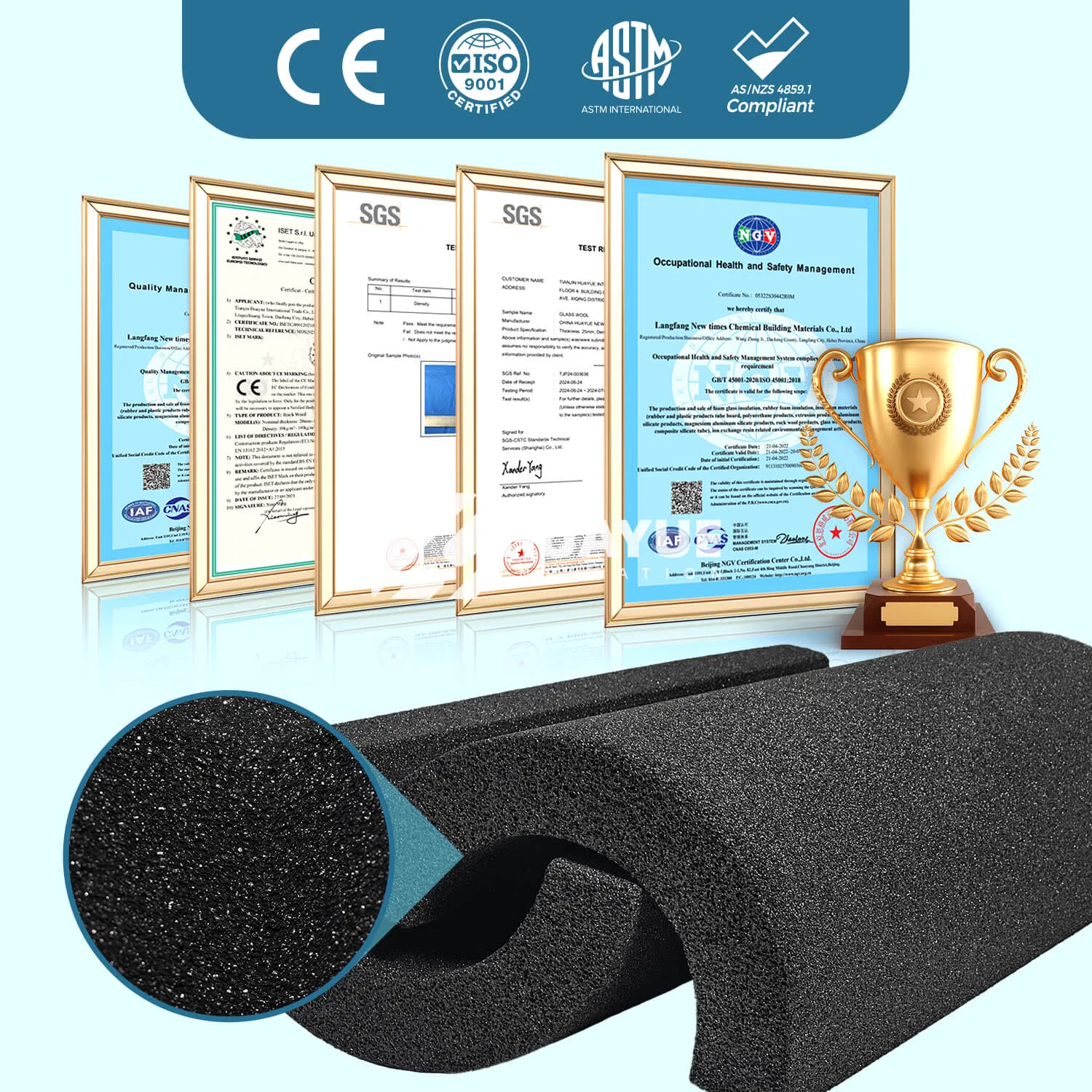 Tapered Cellular Glass Shell Pipe Insulation Custom Sizes and OEM Supply