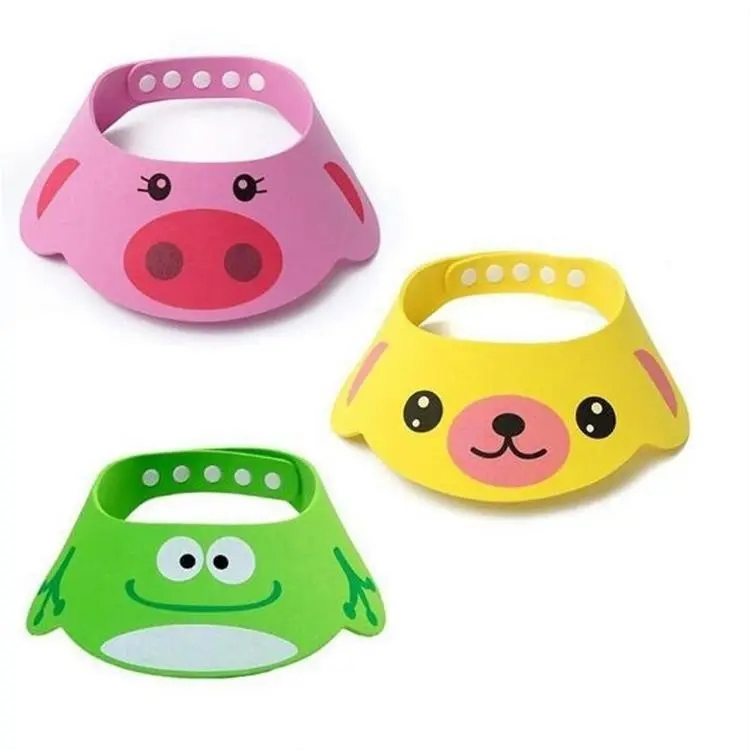 Custom Logo Visor Caps Hat for Baby Wash Hair Safe Shampoo Shower