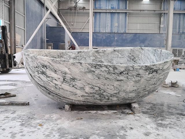 European Style Large Freestanding Marble Natural Stone Bathtub