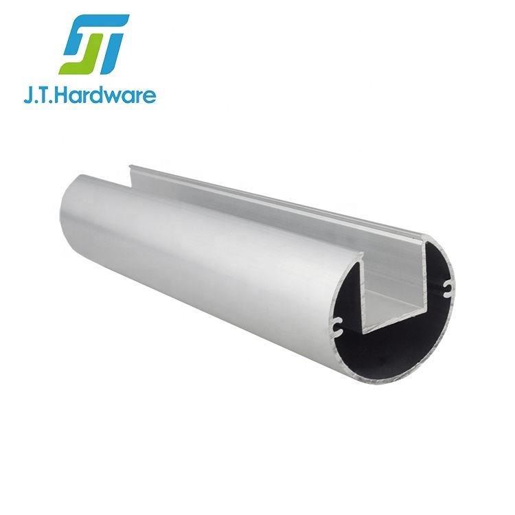 Balustrades Cr L Extruded Bright Anodize Finish Aluminum Cap Rails Round U Groove Slot Tube