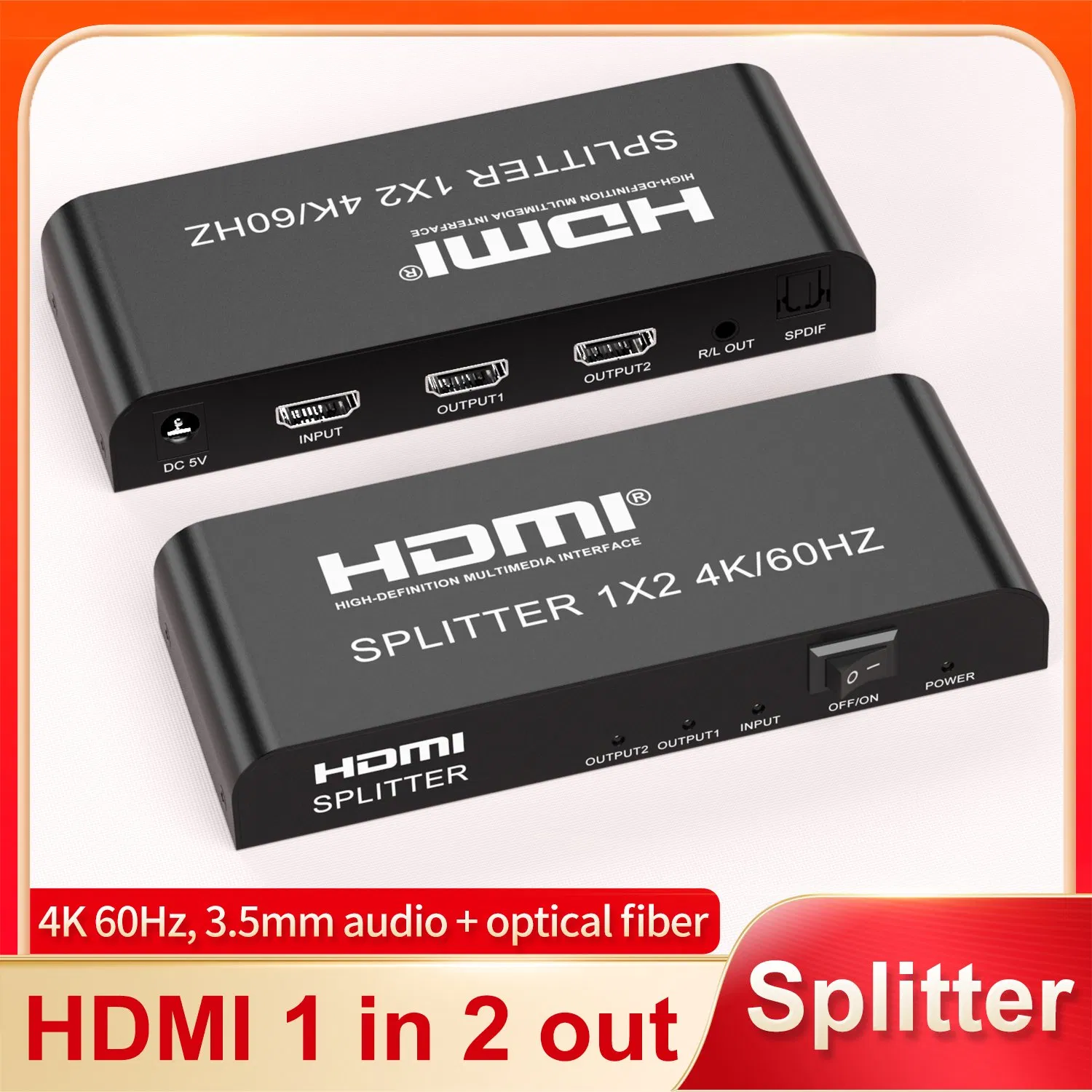 Разветвитель HDMI 1x2 4K 60Hz