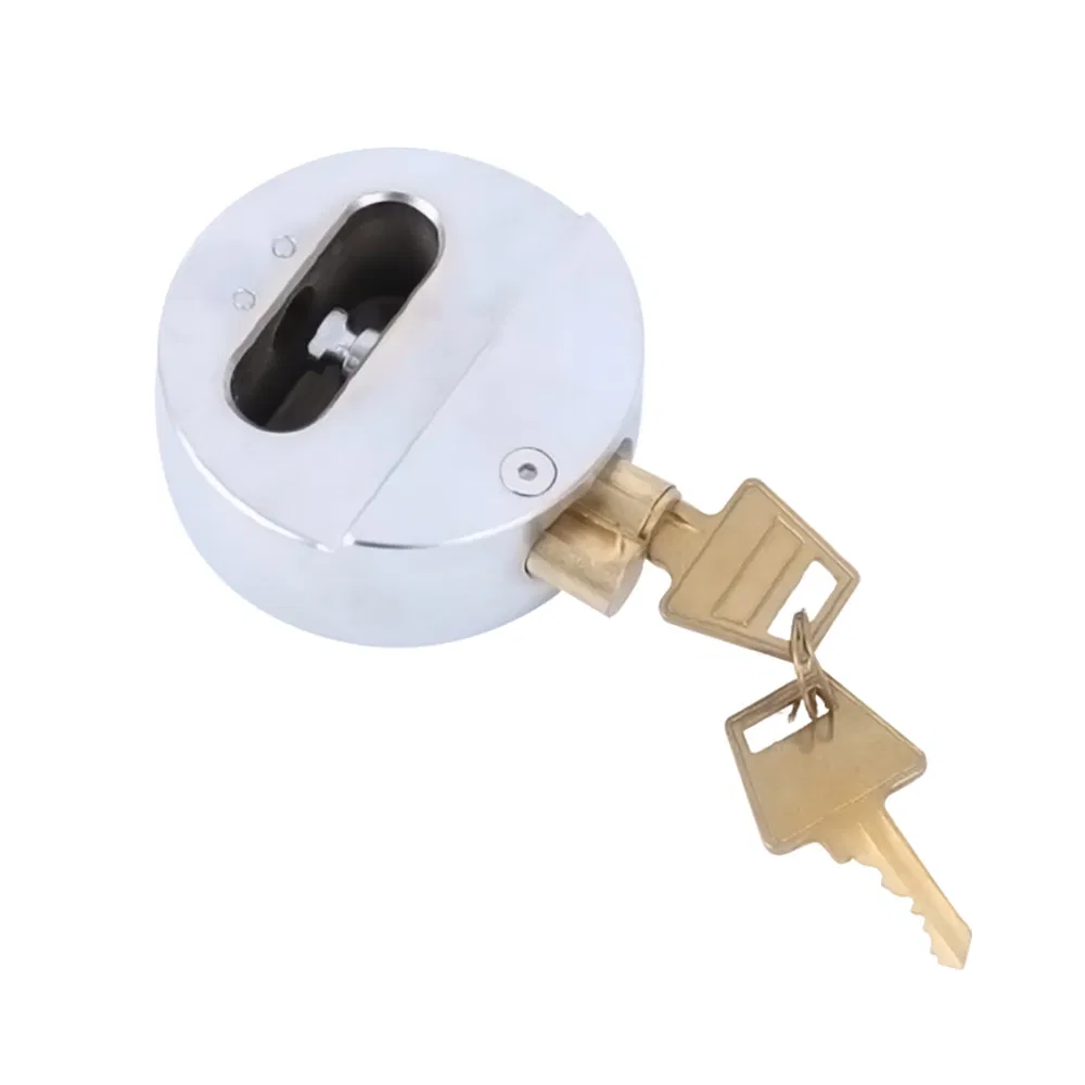 Round Steel Lock, Pack The Ice Hockey Lock, Stainless Steel Padlock, Van&Trailer Door Lock