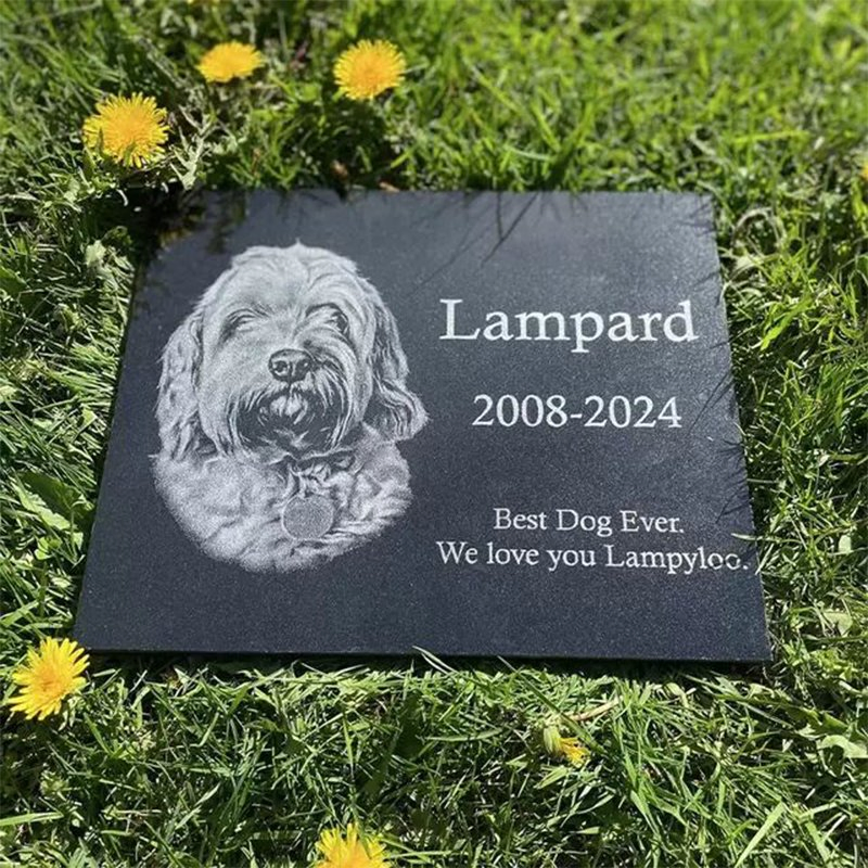 Personalized Engraved Black Granite Gravestone Customized Memorial Stone Plaque