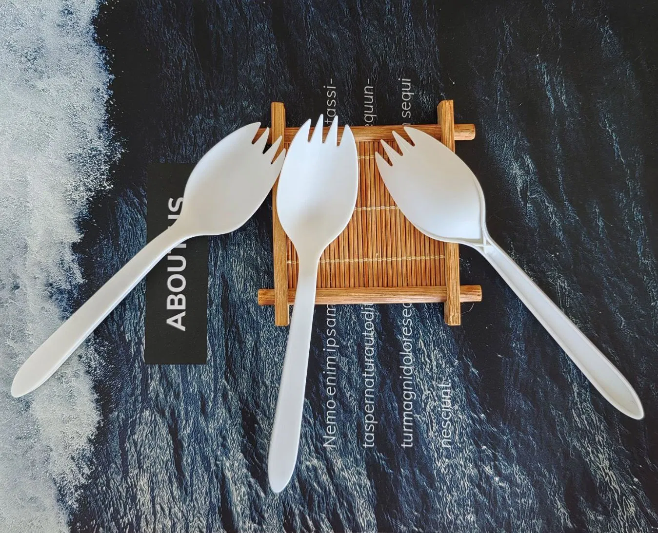 Eco-Friendly Bio Green Compostable Cutlery Fork Spoon Disposable Cpla Spork